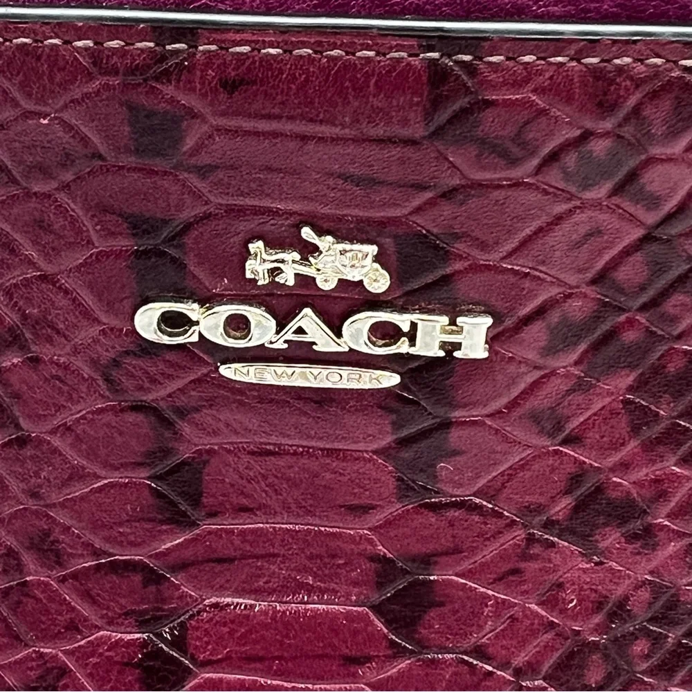 COACH Journal Crossbody In Colorblock Exotic Embossed Leather EUC - Picture 3 of 16